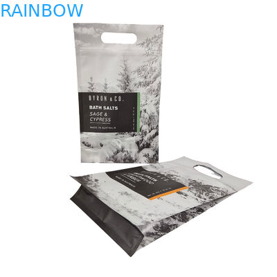 أسفل غوسيت البلاستيك زيب كيس بلاستيك مربع سلة أسفل مسطحة الغذاء التعبئة الجانبية الختم حقيبة الطعام الحيوانات الأليفة مع مقبض