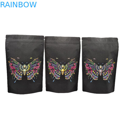 بيع بالجملة حقيبة تعبئة من ورق الكرافت الصديقة للبيئة مع حقائب مايلار قابلة لإعادة إغلاق بقعة الأشعة فوق البنفسجية لمسحوق بروتين التوابل