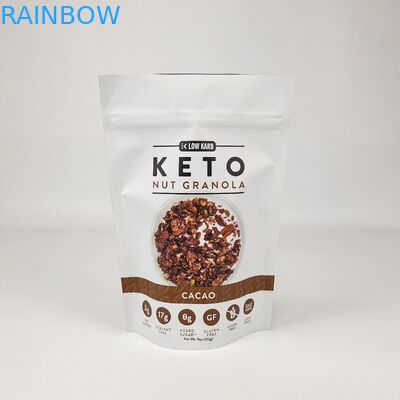 شعار من ورق الألومنيوم المطبوع حسب الطلب طعام الصف التعبئة الغذائية قابلة لإعادة إغلاق الرائحة ضد الرطوبة المقاومة للطقس