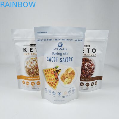 شعار من ورق الألومنيوم المطبوع حسب الطلب طعام الصف التعبئة الغذائية قابلة لإعادة إغلاق الرائحة ضد الرطوبة المقاومة للطقس