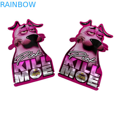 إعادة تدوير خاصة مخصصة الشكل قطع 7 14 28g العلكة الصفيحة الألومنيوم ضد الأطفال الحلوى كيس مايلر