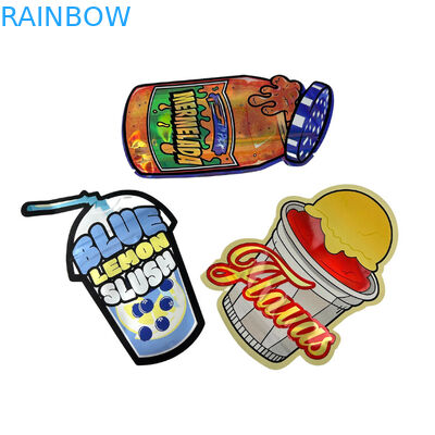 إعادة تدوير خاصة مخصصة الشكل قطع 7 14 28g العلكة الصفيحة الألومنيوم ضد الأطفال الحلوى كيس مايلر