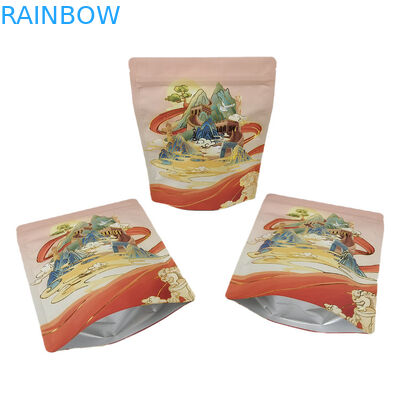 كيس الوقوف المخصص مع السحاب للغذاء من ورق الألومنيوم لمس ناعم كيس مايلار للفواكه الجافة الحلويات الوجبات الخفيفة