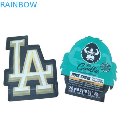 كيس ملمس ناعم مضغوط مطبوع خصيص 3.5 غرام كيس مايلر الرقمي المطبوع هولوغرافي القطع المقطوع مايلر زيبلوك