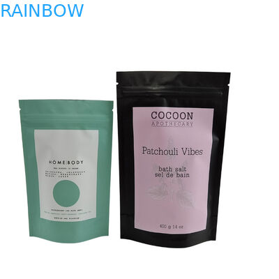 قفل زيب قابل لإعادة التدوير الوقوف الحقيبة الألومنيوم ورق الجسم مسح استمتع سبا حمام غسل بحر الملح البلاستيكية قابلة للتحلل الحيوي