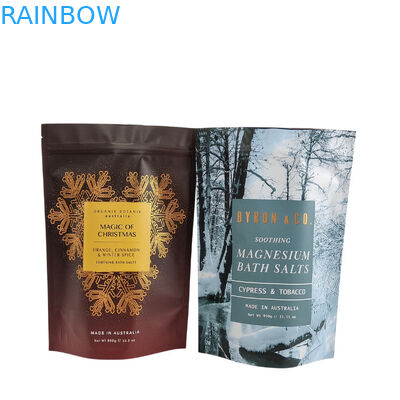 طابعة شعار مخصصة سيبلوك كيس الجسم مسح الصابون حمام قنبلة التعبئة ورق الألومنيوم كيس البلاستيك سيبلر حمام أكياس الملح