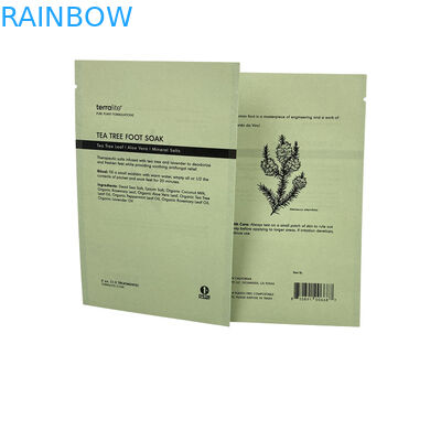 التعبئة والتغليف المخصصة المقاومة للماء المتحلل البيولوجي أكياس الألومنيوم الورقية البلاستيكية زيب قفل مسطح للقهوة