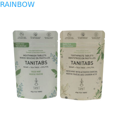 حقائب لتعبئة الأغذية قابلة للتحلل البيولوجي القائمة البلاستيكية السحابية الألومنيوم ورق التعبئة والتغليف المخصص حقائب متطاطية قابلة للتحلل البيولوجي