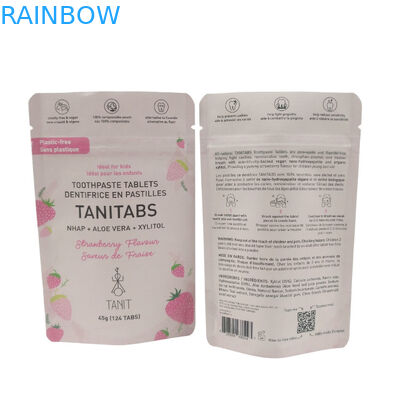 حقائب لتعبئة الأغذية قابلة للتحلل البيولوجي القائمة البلاستيكية السحابية الألومنيوم ورق التعبئة والتغليف المخصص حقائب متطاطية قابلة للتحلل البيولوجي