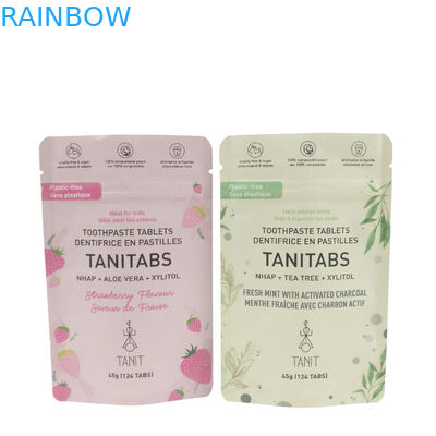 حقائب لتعبئة الأغذية قابلة للتحلل البيولوجي القائمة البلاستيكية السحابية الألومنيوم ورق التعبئة والتغليف المخصص حقائب متطاطية قابلة للتحلل البيولوجي