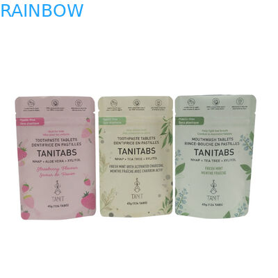 حقائب لتعبئة الأغذية قابلة للتحلل البيولوجي القائمة البلاستيكية السحابية الألومنيوم ورق التعبئة والتغليف المخصص حقائب متطاطية قابلة للتحلل البيولوجي