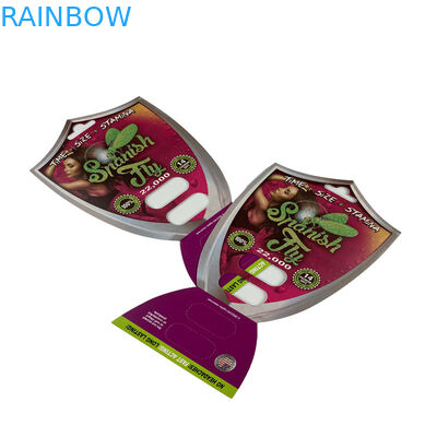 حبة جنسية ثلاثية الأبعاد بطاقة بثرة للتعبئة عن 1/2 كبسولة بطاقة عرض ثلاثية الأبعاد