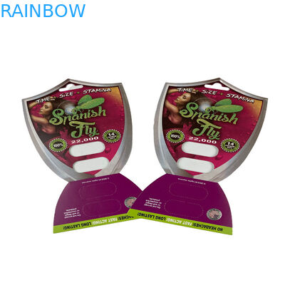 حبة جنسية ثلاثية الأبعاد بطاقة بثرة للتعبئة عن 1/2 كبسولة بطاقة عرض ثلاثية الأبعاد