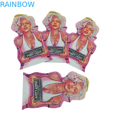 شكل طباعة مخصصة كيس مايلر صغير 1 غرام 3.5 غرام 7 غرام 14 غرام 28 غرام الفطر مقاوم للطفل ضد الرائحة