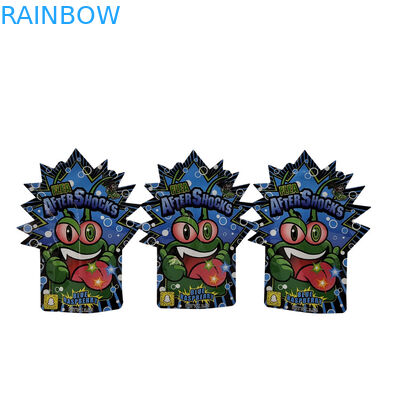 طابعة مخصصة تصميم التعبئة والتغليف الأكياس المقاومة للرائحة التخزين الغذائي القابل لإعادة الإغلاق 3.5 غرام أكياس الوجبات الخفيفة التعبئة والتغليف البلاستيكي أكياس مايلار