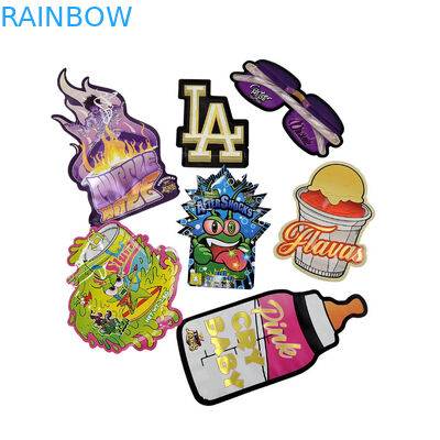 طابعة مخصصة تصميم التعبئة والتغليف الأكياس المقاومة للرائحة التخزين الغذائي القابل لإعادة الإغلاق 3.5 غرام أكياس الوجبات الخفيفة التعبئة والتغليف البلاستيكي أكياس مايلار