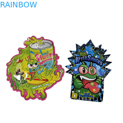 طابعة مخصصة تصميم التعبئة والتغليف الأكياس المقاومة للرائحة التخزين الغذائي القابل لإعادة الإغلاق 3.5 غرام أكياس الوجبات الخفيفة التعبئة والتغليف البلاستيكي أكياس مايلار