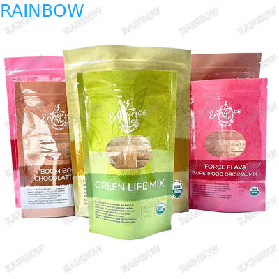 1أكياس مايلر المطبوعة خصيصاً مع خروقات دموع للمغذيات تغليف ورق الألومنيوم ثلاثة جوانب مغلقة فوق ملء البلاستيك