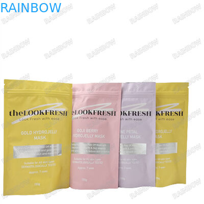 شعار طباعة مخصصة أكياس قابلة لإعادة الاستخدام لتنظيف الجسم عينة مضادة للمياه الوقوف الحقيبة مع سحب القفل