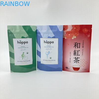 كيس الورق الكرافت أكياس الشاي التعبئة والتغليف لأكياس الوقوف القائمة القابلة لإعادة الإغلاق