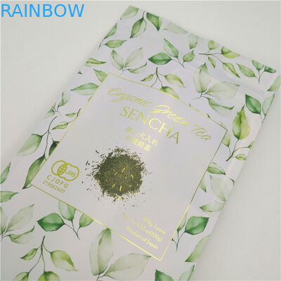 مع صديقة 3 جانبي مغلقة الحرارة كيس الورق الكرافت إعادة تدوير الشعار الأسود مطبوعة صغيرة 5 غرام أكياس الورق