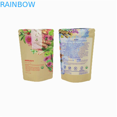 كيس الشاي المخصص زيبلوك ورق الألومنيوم علبة الشاي الوقوف كيس مايلر للكافي