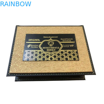 شعار مطبوع حسب الطلب فاخرة فيتاماكس العسل المتطرف طعام حزمة الورق صناديق وأكياس للعسل السائل الفارغ الحزمة