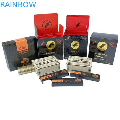 بيع مباشر مخصص صناديق التعبئة والتغليف وحيد القرن حبوب تحسين الذكور ورقة عرض حزمة حبوب الجنس