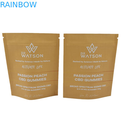 بيع بالجملة أوراق كرافت قابلة للتحلل البيولوجي صديقة للبيئة والتي يمكن إعادة إغلاقها أكياس مايلار الطباعة الرقمية أكياس بلا ضد الرائحة مع الشعار