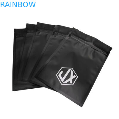 أسود متطاطى كابل الختم ثلاثي الجانب USB أكياس التعبئة البلاستيكية مع السحاب