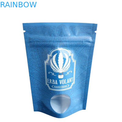 حقيبة مضادة للرائحة بقعة UV نافذة لامعة 3.5g CBD حقائب تغليف الزهور مع السحاب