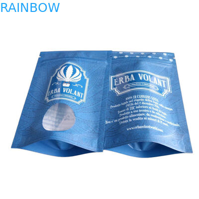 حقيبة مضادة للرائحة بقعة UV نافذة لامعة 3.5g CBD حقائب تغليف الزهور مع السحاب