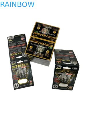 بيع ساخن حبوب منع الحمل المخصصة تعبئة ورقية بطاقة قرص وحيد القرن حبوب منع الحمل بطاقة ورقية مطبوعة مع بثور