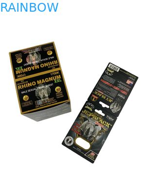 بيع ساخن حبوب منع الحمل المخصصة تعبئة ورقية بطاقة قرص وحيد القرن حبوب منع الحمل بطاقة ورقية مطبوعة مع بثور