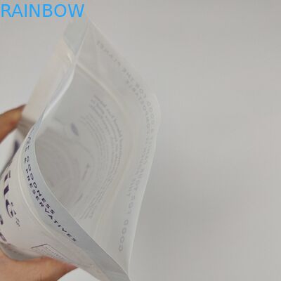 عينة مجانية حقيبة أدوات قابلة لإعادة التدوير حقيبة ورق كرافت سحابية حقيبة شاي مخصصة حقيبة سحابية بيضاء