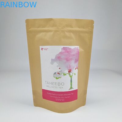 الوقوف على السحاب كرافت الورق البني قابلة لإعادة إغلاق الحرارة قابلة لإغلاق تخزين الغذاء