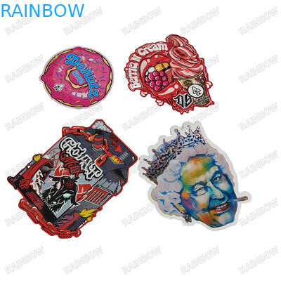 حقائب الطباعة المطبوعة المطبوعة / السطح الملمع للطبع المقطوع لـ 3.5g 7g