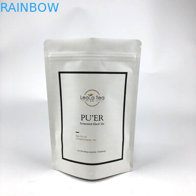 الحقائب القائمة القائمة القابلة لإعادة الإغلاق مع الشعار المخصص لتعبئة أكياس الشاي المجفف