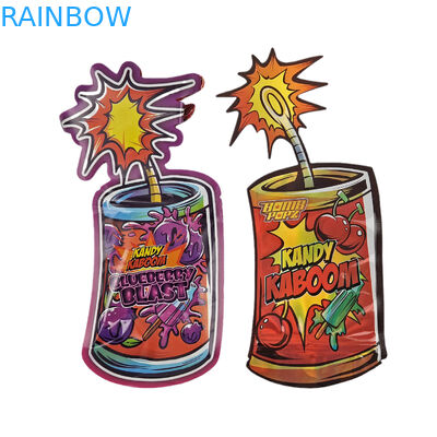 تصميم مخصص مطبوع مقطوعة مقطوعة زيبلوك خاصة شكل غير منتظم عبوة بلاستيكية 3.5g كيس مايلر