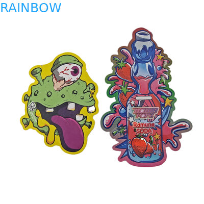 تصميم مخصص مطبوع مقطوعة مقطوعة زيبلوك خاصة شكل غير منتظم عبوة بلاستيكية 3.5g كيس مايلر