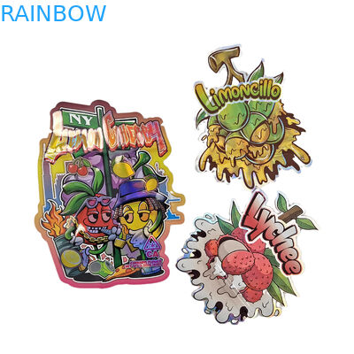 شعار مخصص مطبوع ملمس ناعم غير منتظم شكل خاص تغليف 3.5 غرام حقيبة أوراق ألومنيوم ضد الأطفال