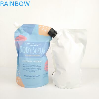 تعبئة الغذاء الصناعي مع أكياس من ورق الفضة لأكياس مسح الجسم الوقوف