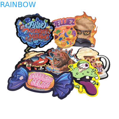 تصميم مخصص أكياس مايلار مطبوعة تغليف ملمس ناعم بلاستيكي 3.5 غرام أكياس مايلار المقطوعة غير منتظمة الأكياس تغليف