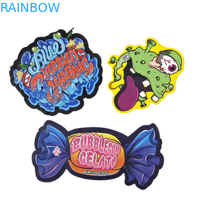 كيس من ورق زيبلوك 3.5g 7g 14g شكل خاص عبوة مخصصة طعام عديم الرائحة