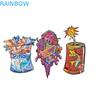 كيس من ورق زيبلوك 3.5g 7g 14g شكل خاص عبوة مخصصة طعام عديم الرائحة