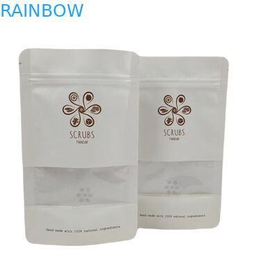 نافذة واضحة من البلاستيك أكياس الزيبر الوقوف كيس ورقية مطلية الطباعة الرقمية