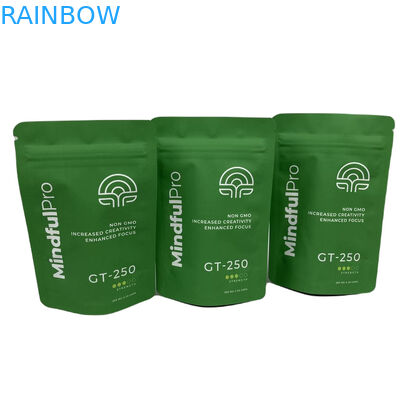 CYMK اللون العشبية البخور التعبئة والتغليف الألومنيوم ورق الوقوف البلاستيكي مايلار حقيبة السحاب