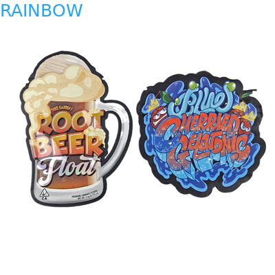 تعبئة غير منتظمة تصميم مخصص مع زيبلوك هولوغرافية 3.5 غرام ضد الرائحة