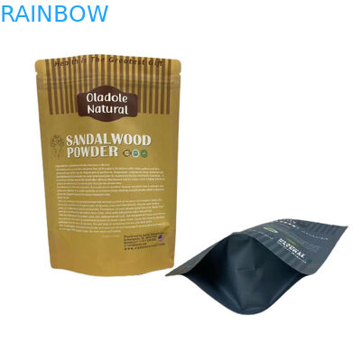 حقيبة الوجبات الخفيفة الورقية الكرافت التعبئة الوقوف الحقيبة سطح القاع مع السحاب