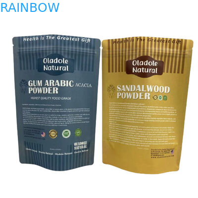 حقيبة الوجبات الخفيفة الورقية الكرافت التعبئة الوقوف الحقيبة سطح القاع مع السحاب